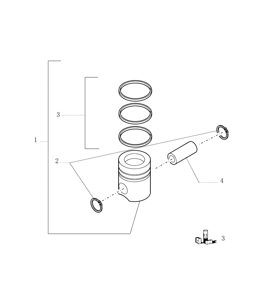 Схема запчастей Case 1850K LT - (0.082[01]) - PISTON - ENGINE (01) - ENGINE