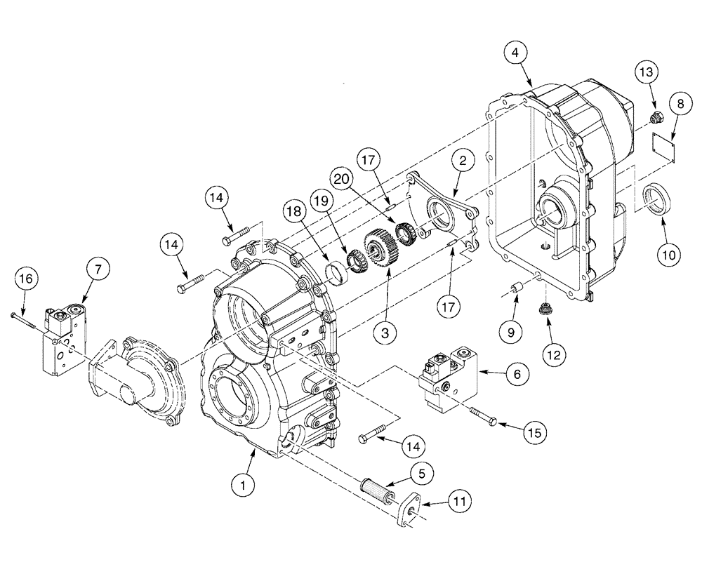 Схема запчастей Case 960 - (06-11) - TRANSMISSION PLANETARY (06) - POWER TRAIN