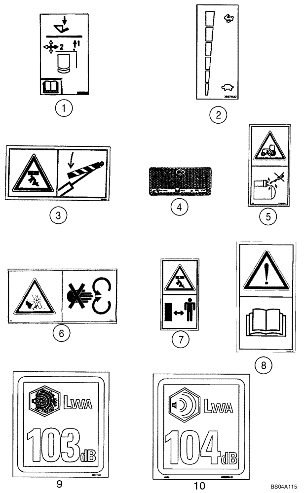 Схема запчастей Case 40XT - (09-58) - DECALS (09) - CHASSIS