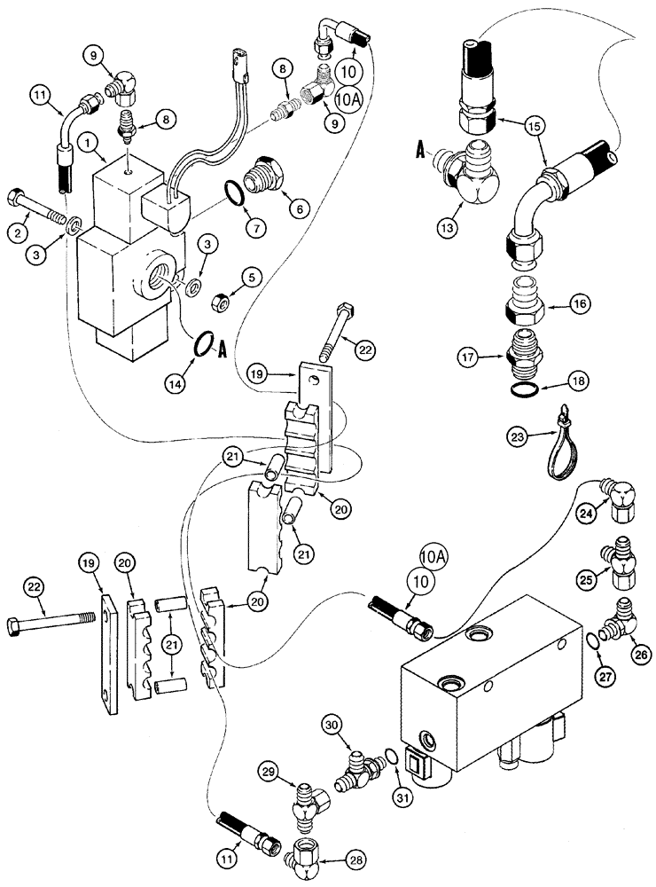 Схема запчастей Case 821C - (08-65) - HYDRAULICS RIDE CONTROL (08) - HYDRAULICS