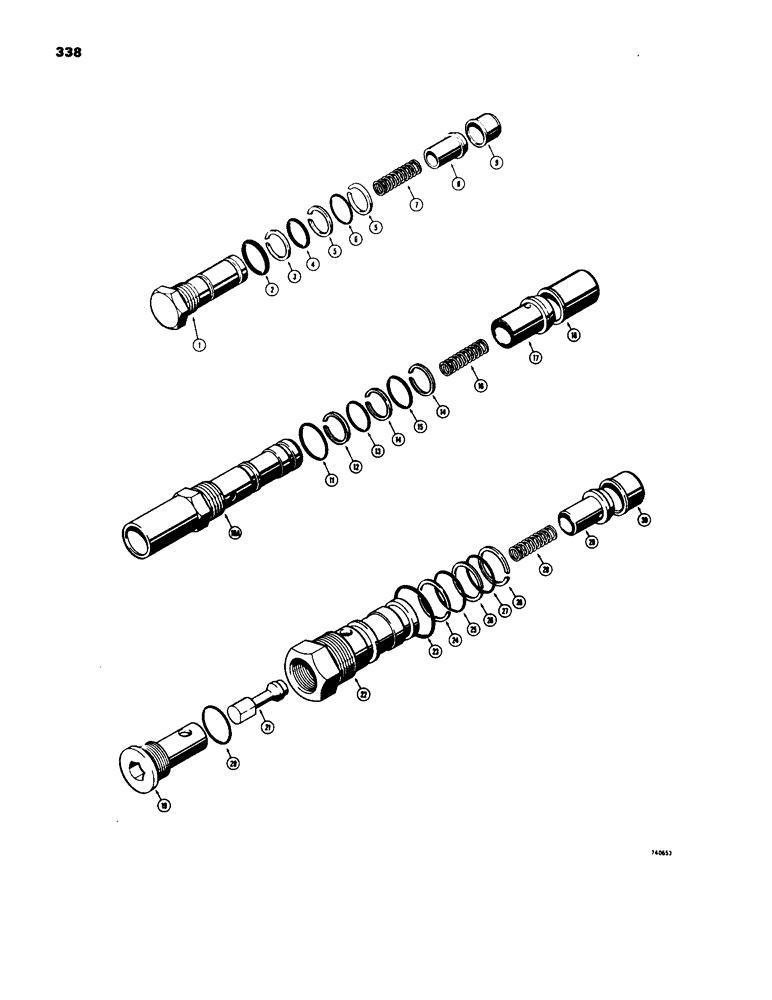 Схема запчастей Case W18 - (338) - L35320 CHECK VALVE (08) - HYDRAULICS