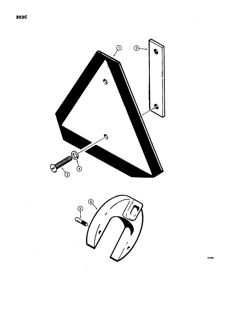 Схема запчастей Case W18 - (303C) - SLOW MOVING VEHICLE EMBLEM (09) - CHASSIS