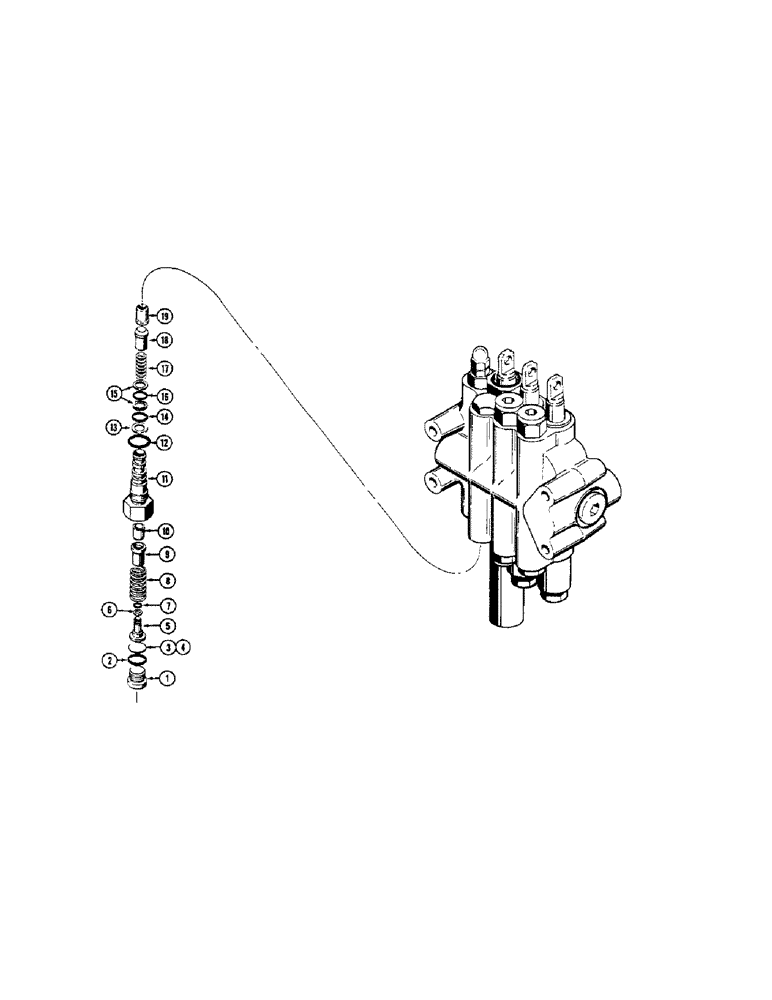 Схема запчастей Case 350 - (350) - SECONDARY RELIEF VALVE AND CHECK VALVE (07) - HYDRAULIC SYSTEM