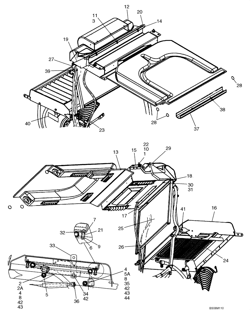 Схема запчастей Case 435 - (09-33) - HEATER AND AIR CONDITIONING - MOUNTING (09) - CHASSIS