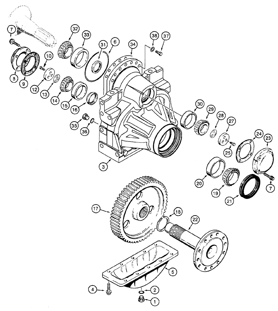 Схема запчастей Case 750H - (06-10) - TRANSMISSION FINAL DRIVE, 1778MM (70") GUAGE WIDE TRACK (WT) OR LOW GROUND PRESSURE(LGP) MODELS (06) - POWER TRAIN