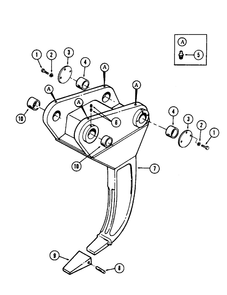 Схема запчастей Case 50 - (128) - RIPPER TOOTH, (S/N 6279926 AND AFTER) (84) - BOOMS, DIPPERS & BUCKETS