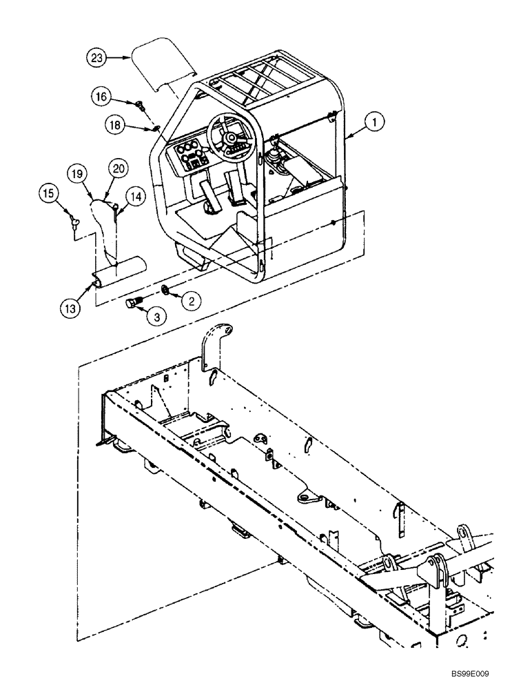 Схема запчастей Case 686GXR - (9-14) - CAB, MOUNTING AND RELATED PARTS (09) - CHASSIS/ATTACHMENTS