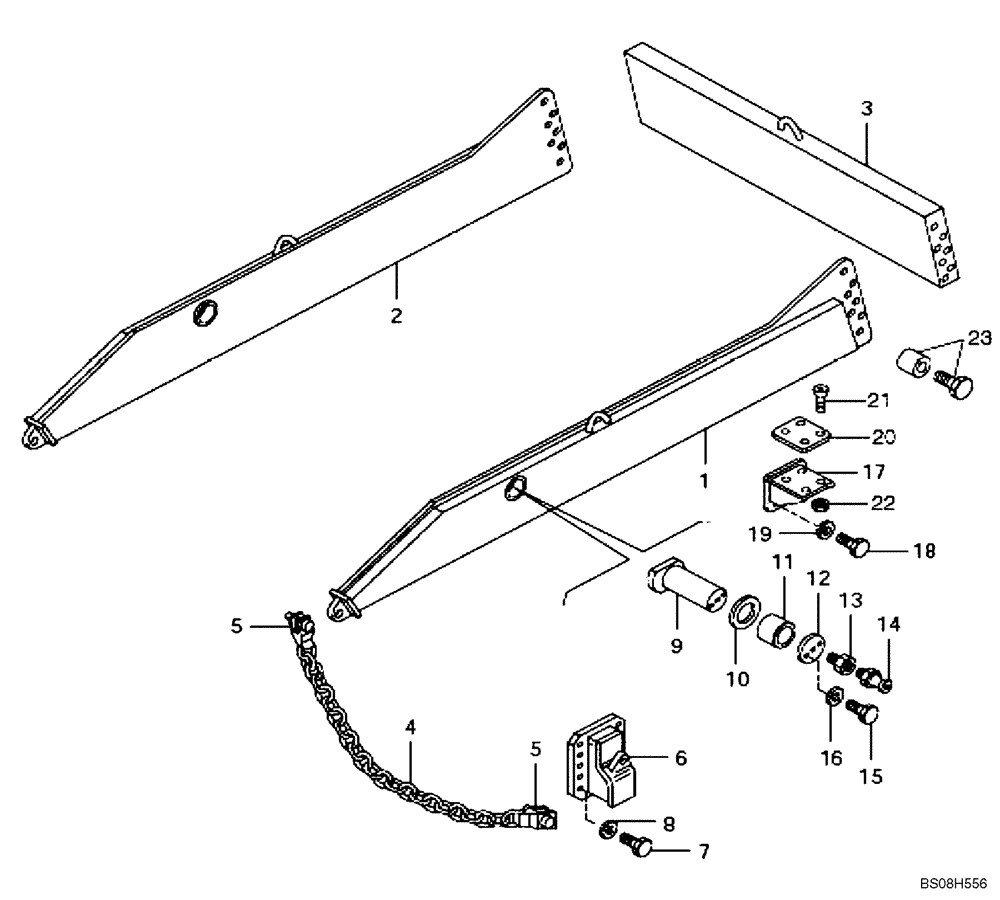 Схема запчастей Case 335B - (98A00020818[001]) - DIA KIT, TAILGATE (8998640865) (19) - OPTIONS