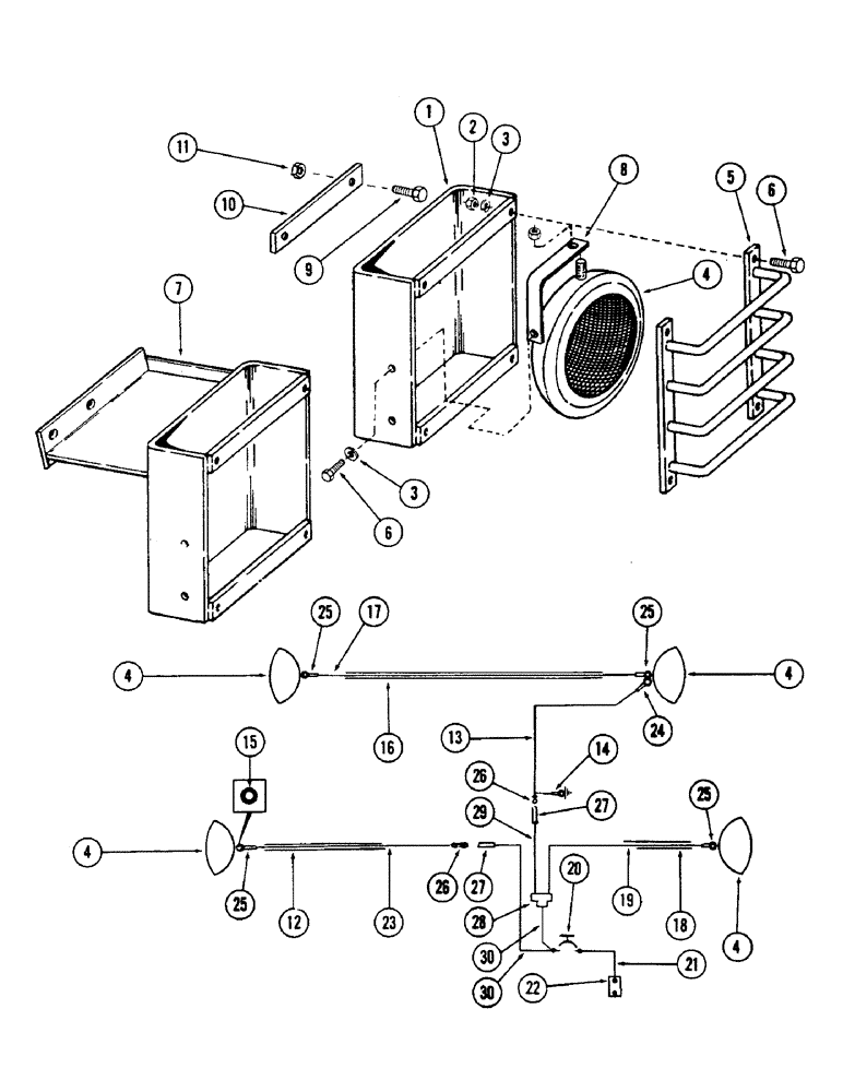 Схема запчастей Case 50 - (312) - OPTIONAL WORK LIGHTS AND ATTACHING PARTS, (USED ON UNITS WITH SN.6279926-6280344)(SN.6279926 & AFTER (55) - ELECTRICAL SYSTEMS