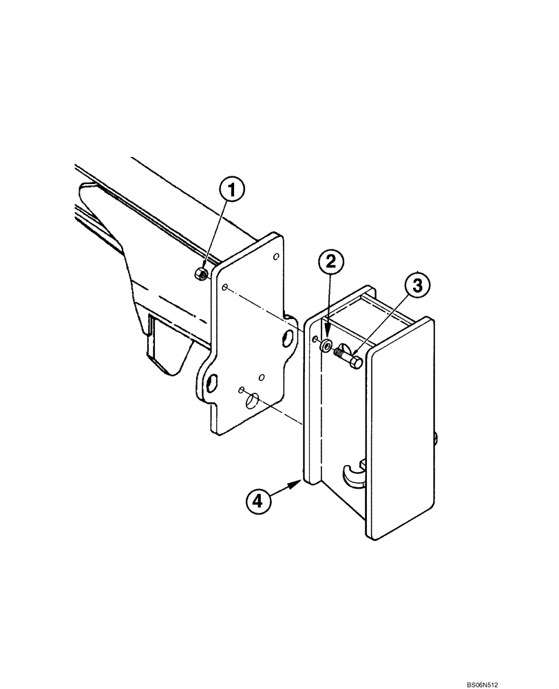 Схема запчастей Case 845 - (09.26) - PUSH PLATE (09) - CHASSIS