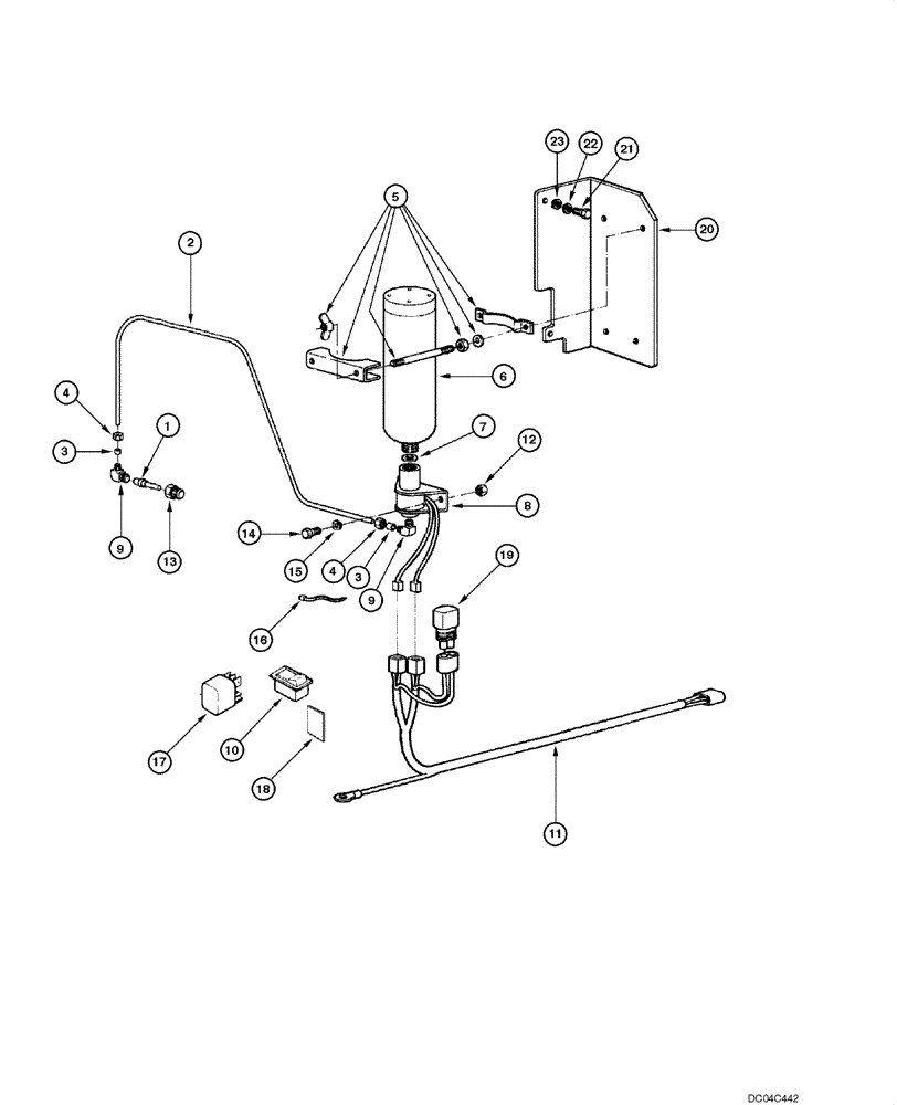 Схема запчастей Case 845 - (04.29[00]) - COLD START SYSTEM (04) - ELECTRICAL SYSTEMS