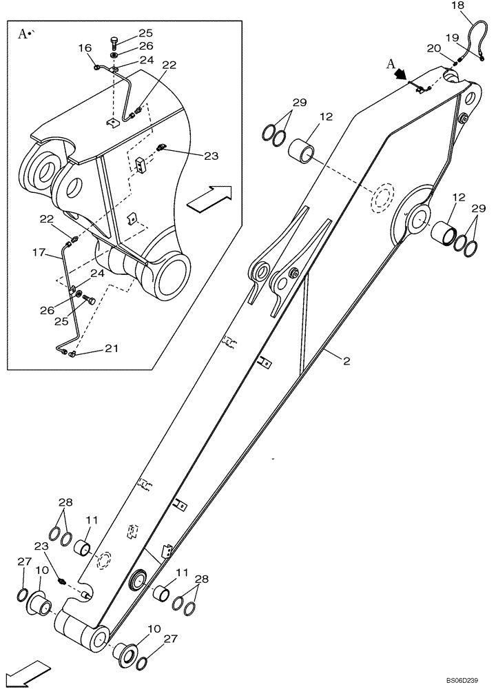 Схема запчастей Case CX330 - (09-203-00[01]) - DIPPER (4.04 M) (09) - CHASSIS