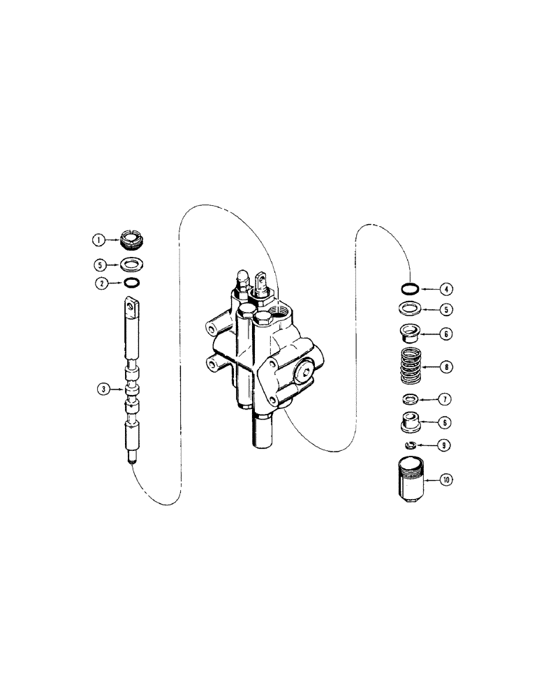 Схема запчастей Case 350 - (344) - D37050 THREE POSITION SPOOL - DOUBLE ACTING (07) - HYDRAULIC SYSTEM