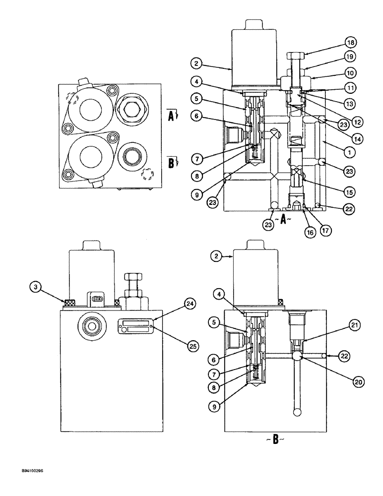 Схема запчастей Case 9045B - (8-118) - SWING BRAKE RELEASE VALVE (08) - HYDRAULICS