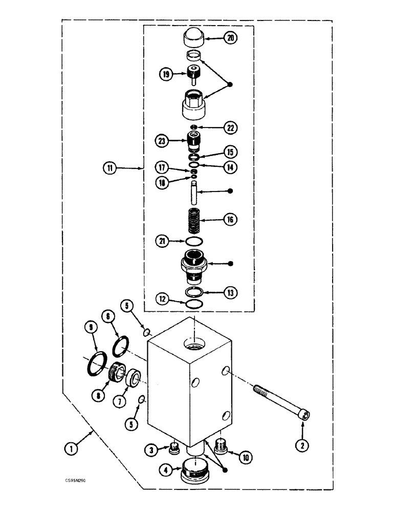 Схема запчастей Case 688BCK - (7-22) - SPEED CONTROL LIMITER, 688B CK (120468-) (07.1) - UNDERCARRIAGE HYDRAULICS