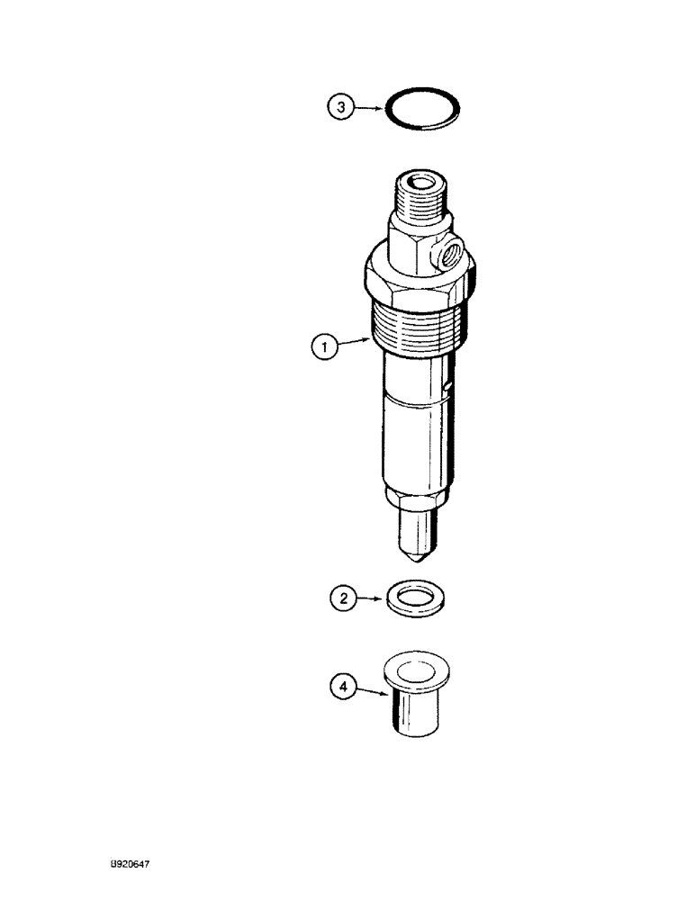 Схема запчастей Case 480F - (3-16) - FUEL INJECTION NOZZLE - 7 MM TIP, 4-390 ENGINE (03) - FUEL SYSTEM