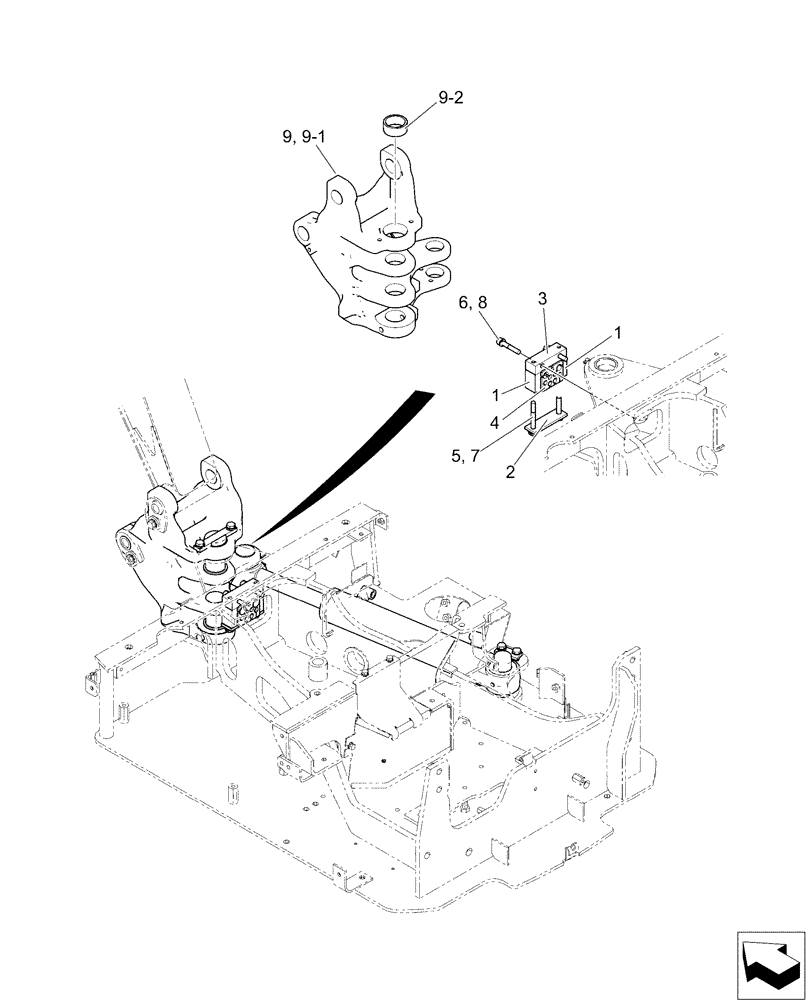 Схема запчастей Case CX17B - (01-004) - BRACKET GROUP, SWING - NIBBLER AND BREAKER (84) - BOOMS, DIPPERS & BUCKETS