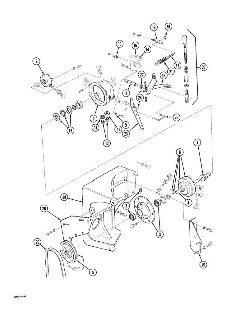 Схема запчастей Case 1825 - (3-28) - MECHANICAL GOVERNOR, GASOLINE MODELS (03) - FUEL SYSTEM