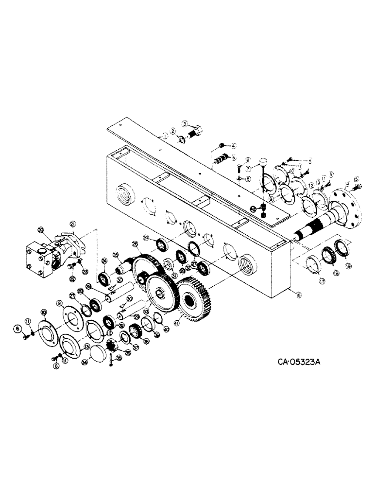 Схема запчастей Case 4150 - (07-11) - 72068C91 - DRIVE TRAIN, DRIVE AXLE - FRONT AND REAR LOADER (04) - Drive Train