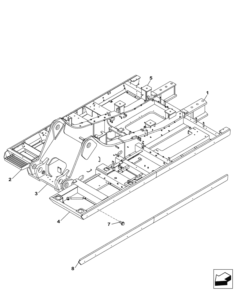 Схема запчастей Case CX470C - (09-002-00[01]) - UPPERSTRUCTURE CHASSIS (05.1) - UPPERSTRUCTURE CHASSIS/ATTACHMENTS