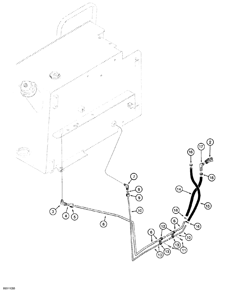 Схема запчастей Case 650G - (3-06) - FUEL LINES (PRIOR TO P.I.N. JJG0216449) (03) - FUEL SYSTEM