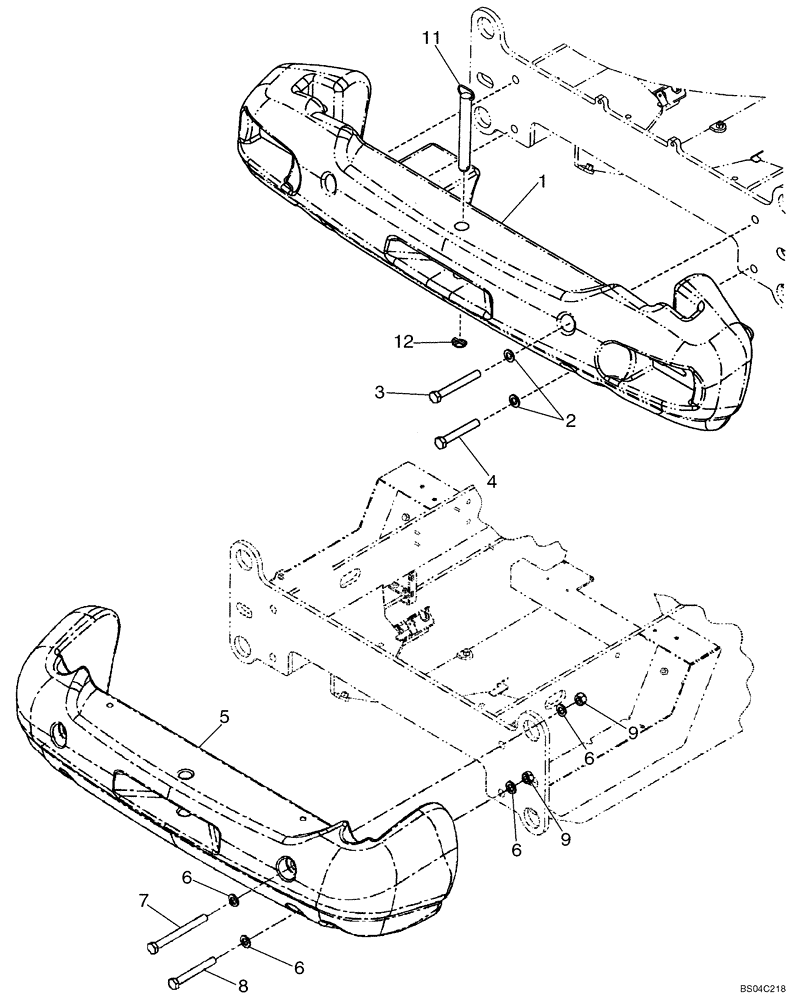 Схема запчастей Case 721D - (09-12) - COUNTERWEIGHTS - 2225 POUND (09) - CHASSIS