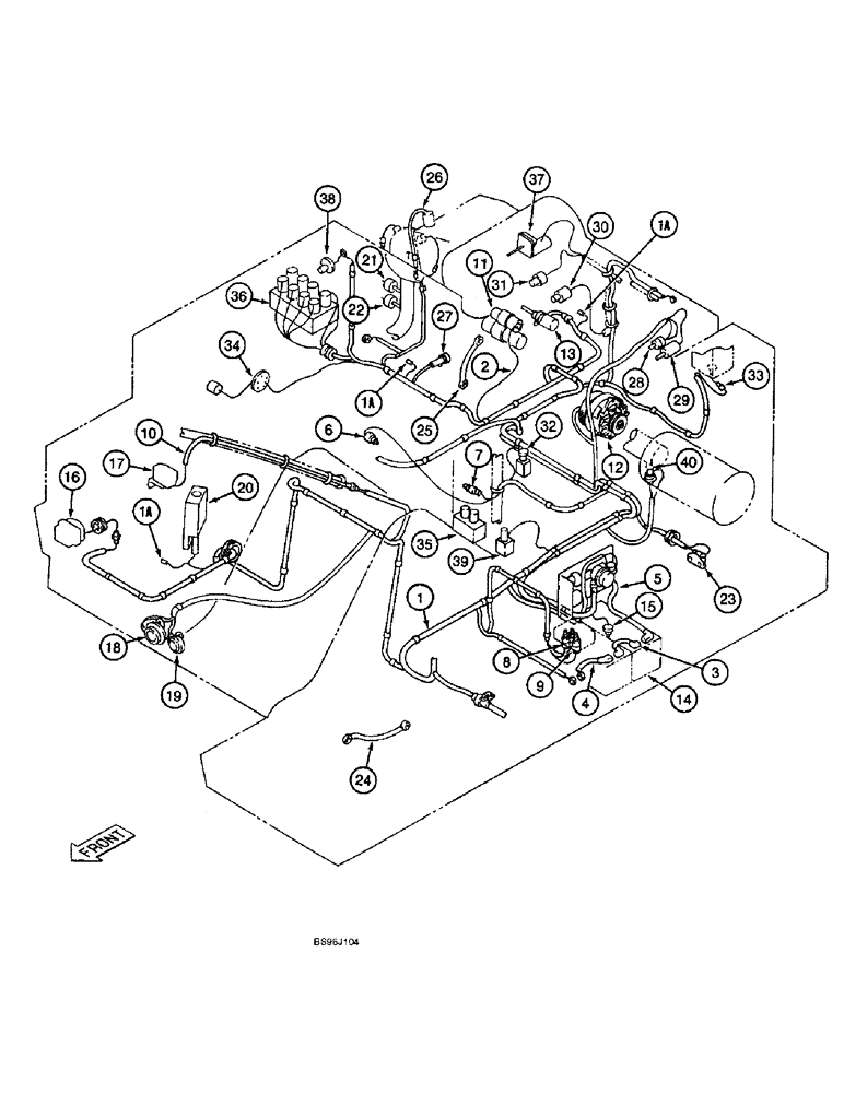 Схема запчастей Case 9060B - (4-09A) - ELECTRICAL PARTS OUTSIDE CAB (04) - ELECTRICAL SYSTEMS