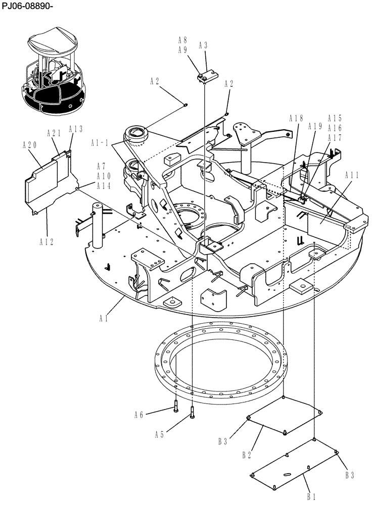 Схема запчастей Case CX50B - (010-17[1]) - FRAME ASSY, UPP (36) - PNEUMATIC SYSTEM