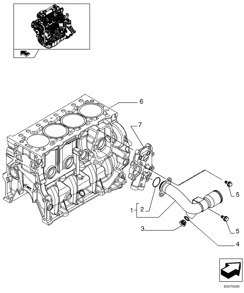 Схема запчастей Case 420CT - (02-34) - PIPING - ENGINE COOLING SYSTEM (87546691) (02) - ENGINE