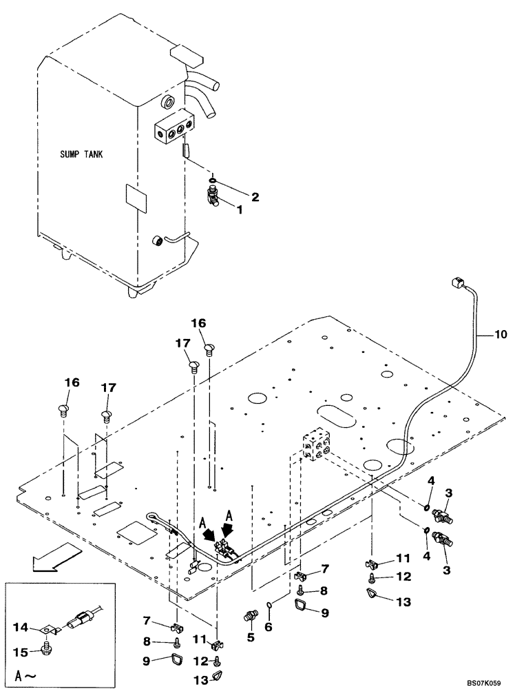 Схема запчастей Case CX130B - (08-69) - PLUG (08) - HYDRAULICS