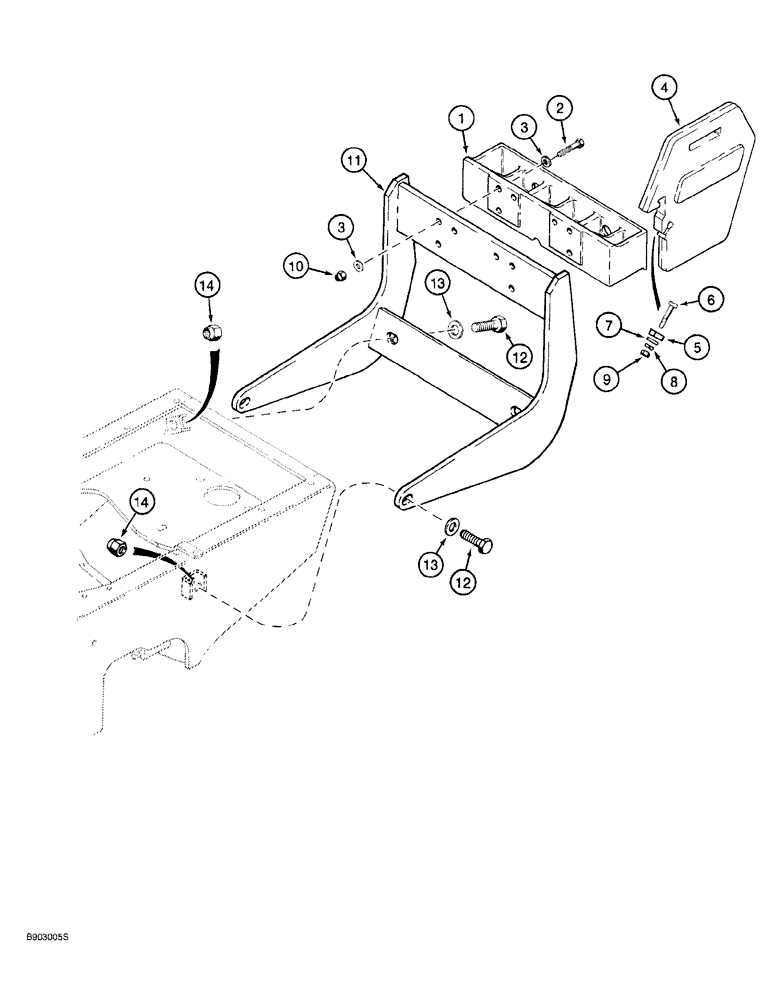 Схема запчастей Case 760 - (09-020) - FRONT COUNTERWEIGHT, USED ON MODELS WITH QUAD OPTION, W/OUT BACKHOE OR REEL CARRIER (39) - FRAMES AND BALLASTING