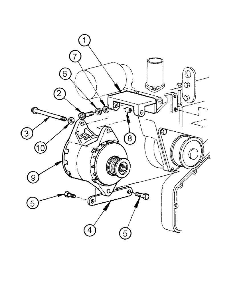 Схема запчастей Case 865 DHP - (4-004) - ALTERNATOR 50A ASSEMBLY (04) - ELECTRICAL SYSTEMS