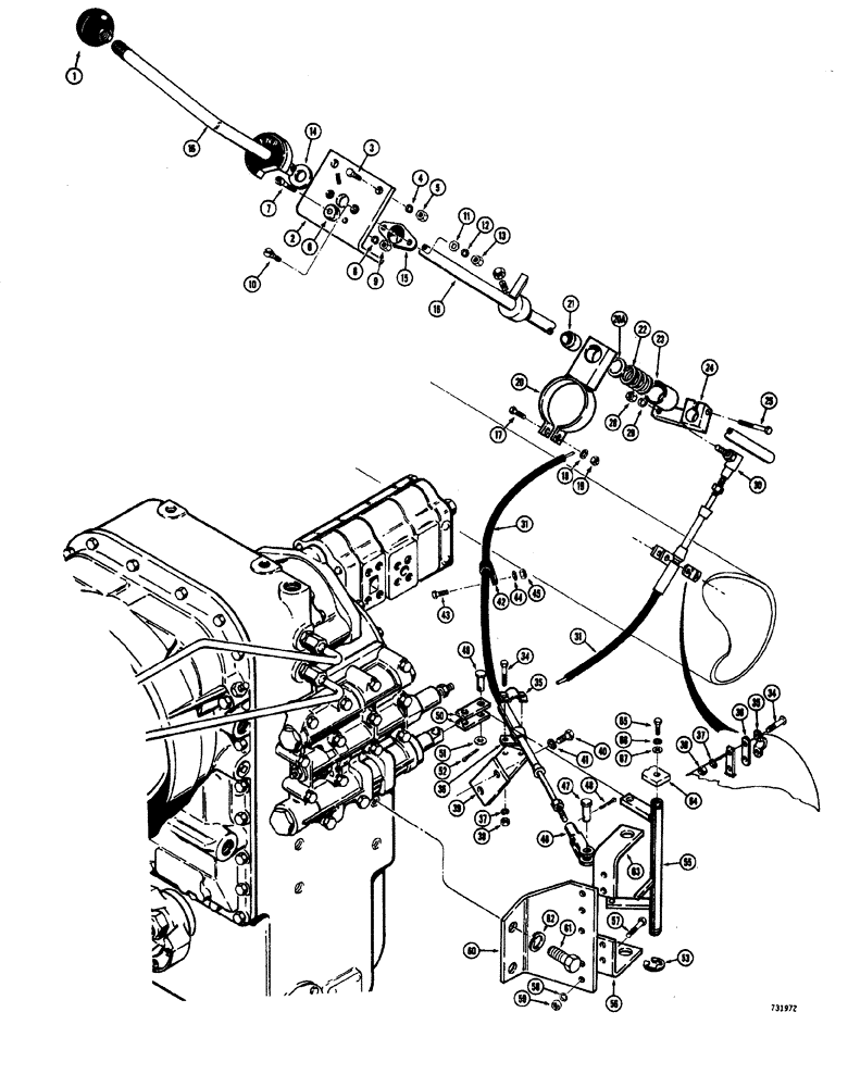 Схема запчастей Case W20 - (134) - TRANSMISSION CONTROL PARTS (CONTINUATION) (06) - POWER TRAIN