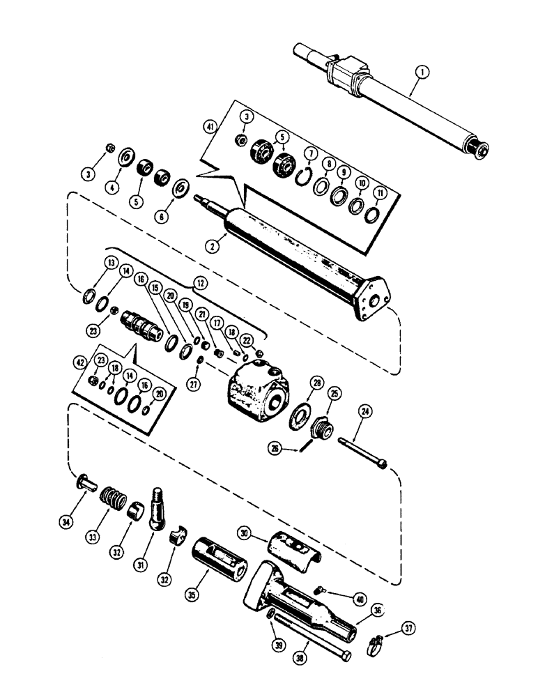 Схема запчастей Case W5A - (138) - POWER STEERING CYLINDER (05) - STEERING