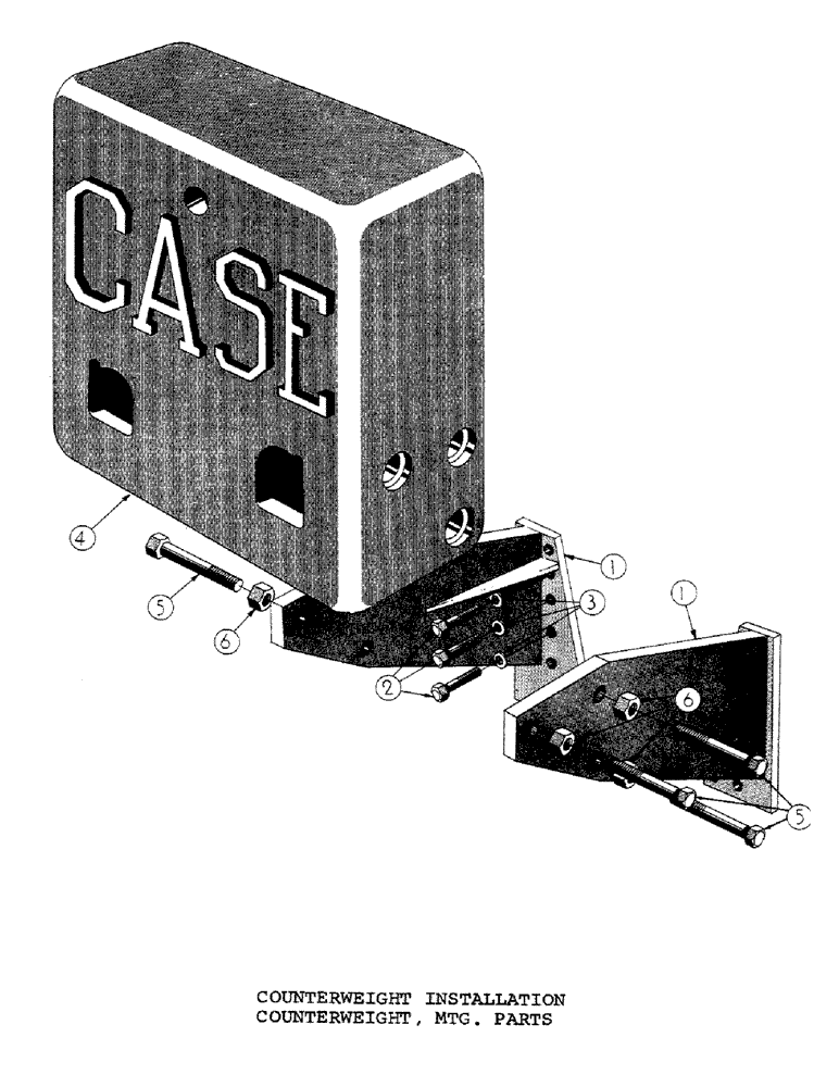 Схема запчастей Case 1000C - (186) - COUNTERWEIGHT INSTALLATION, COUNTERWEIGHT AND MOUNTING PARTS (05) - UPPERSTRUCTURE CHASSIS