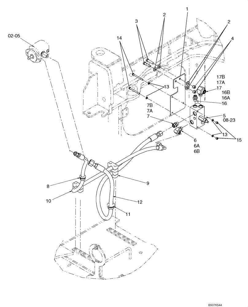 Схема запчастей Case 521E - (08-22) - HYDRAULICS - FAN DRIVE (08) - HYDRAULICS