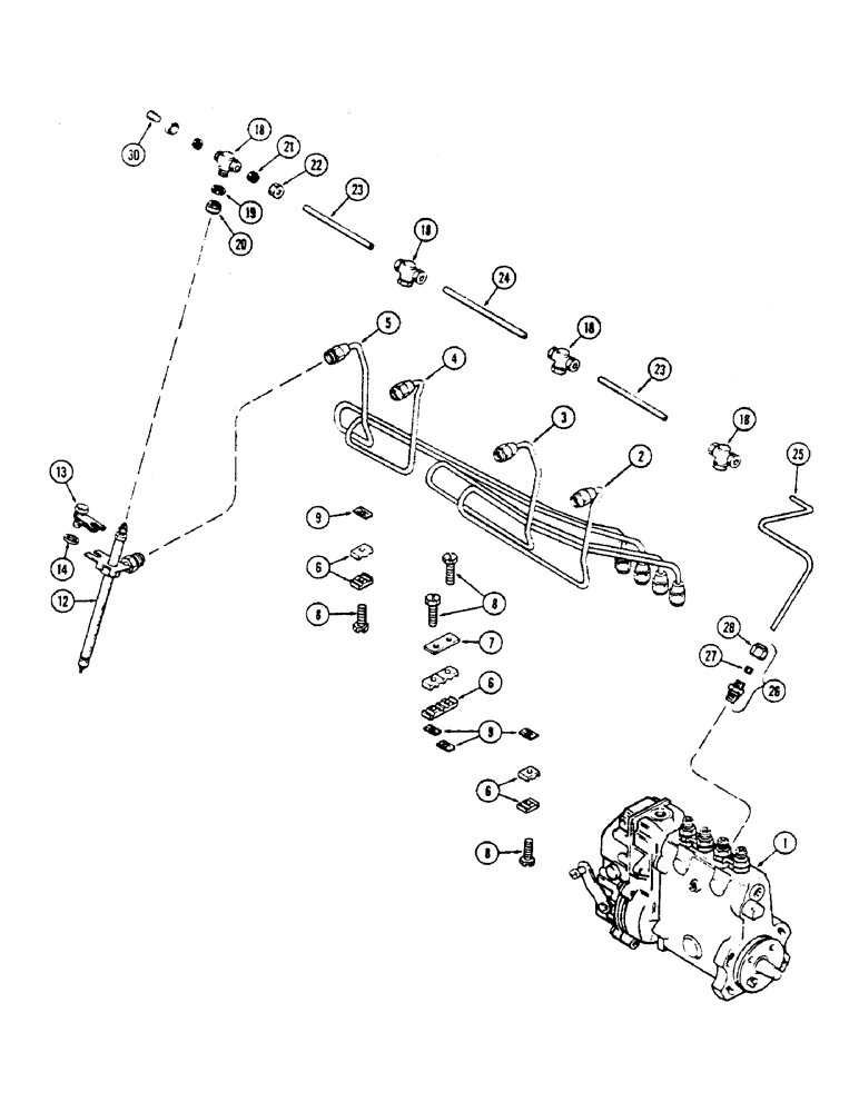 Схема запчастей Case 336B - (32) - FUEL INJECTION SYSTEM, 336BD & 336BDT DIESEL ENGINES 