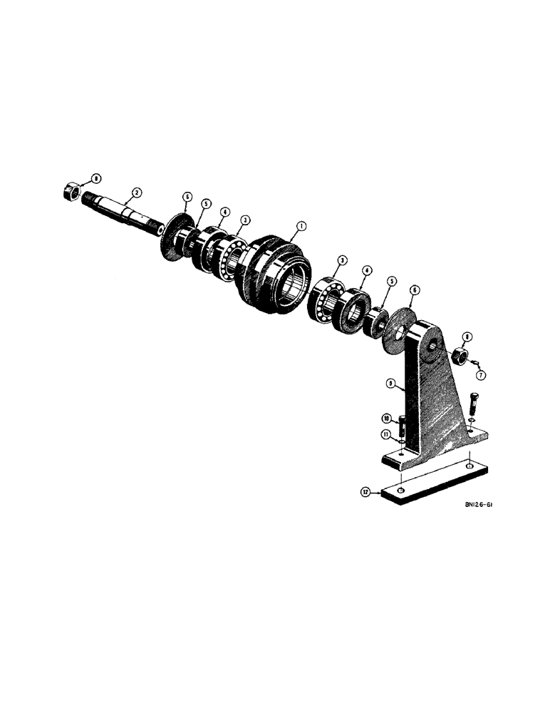 Схема запчастей Case 420B - (060) - TRACK CARRIER ROLLER (04) - UNDERCARRIAGE