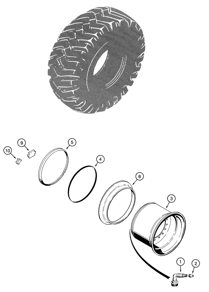 Схема запчастей Case 821C - (06-44) - WHEELS (06) - POWER TRAIN