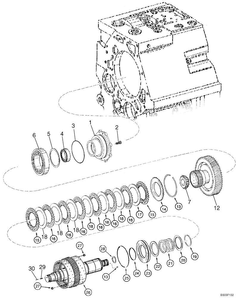 Схема запчастей Case 921C - (06-15) - TRANSMISSION - CLUTCH ASSY, THIRD (06) - POWER TRAIN