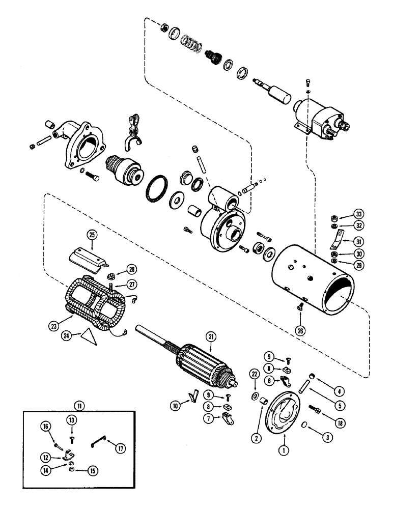 Схема запчастей Case 300C - (050) - R20745 STARTER, (336B) DIESEL ENGINE (04) - ELECTRICAL SYSTEMS