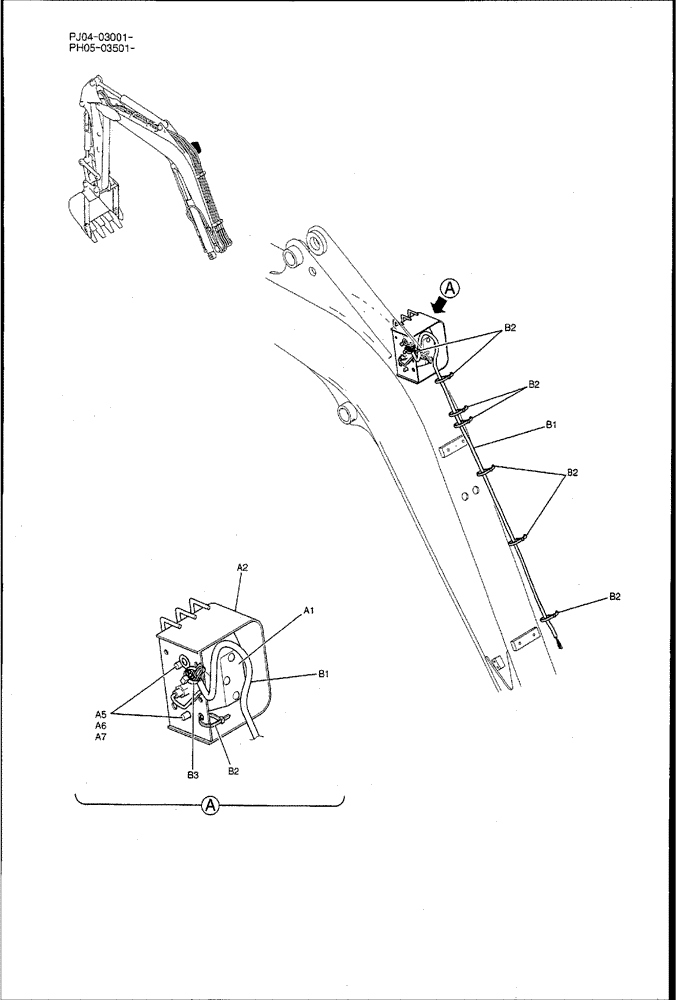 Схема запчастей Case CX50B - (04-007) - LAMP INSTAL (BOOM) Attachments