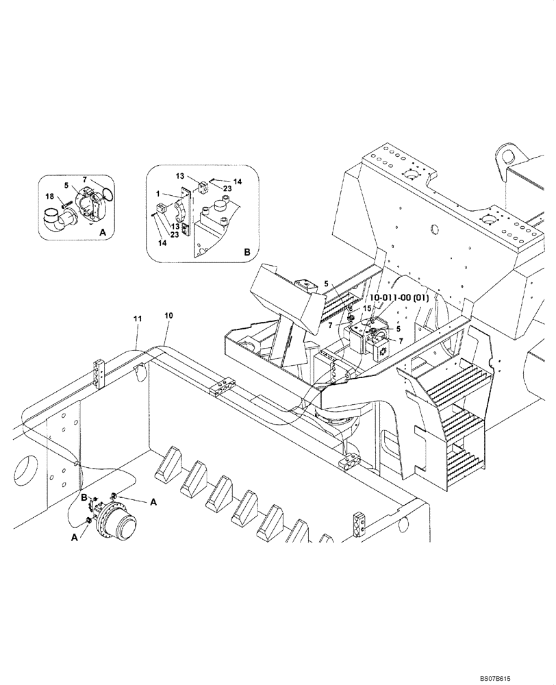 Схема запчастей Case SV212 - (10-003-01[02]) - HYDRAULICS - FRONT DRUM DRIVE (GROUP 310) (ND109732) (08) - HYDRAULICS