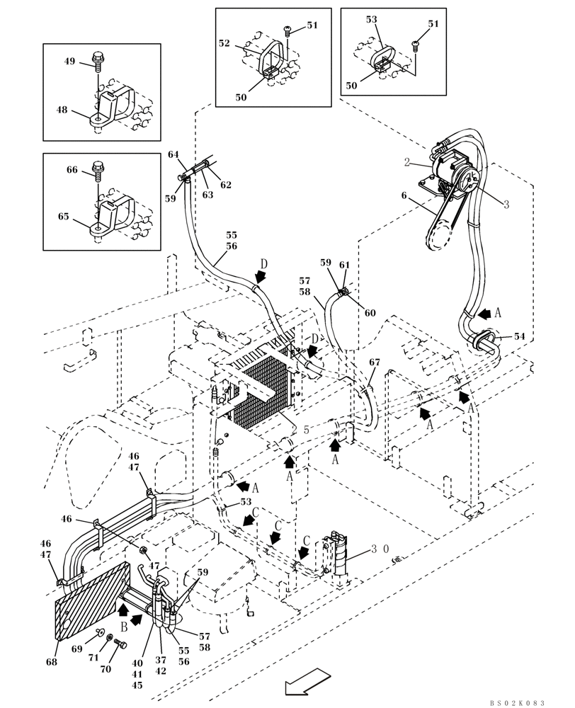 Схема запчастей Case CX330 - (09-25) - AIR CONDITIONING - CONDENSER AND RECEIVER-DRIER (09) - CHASSIS