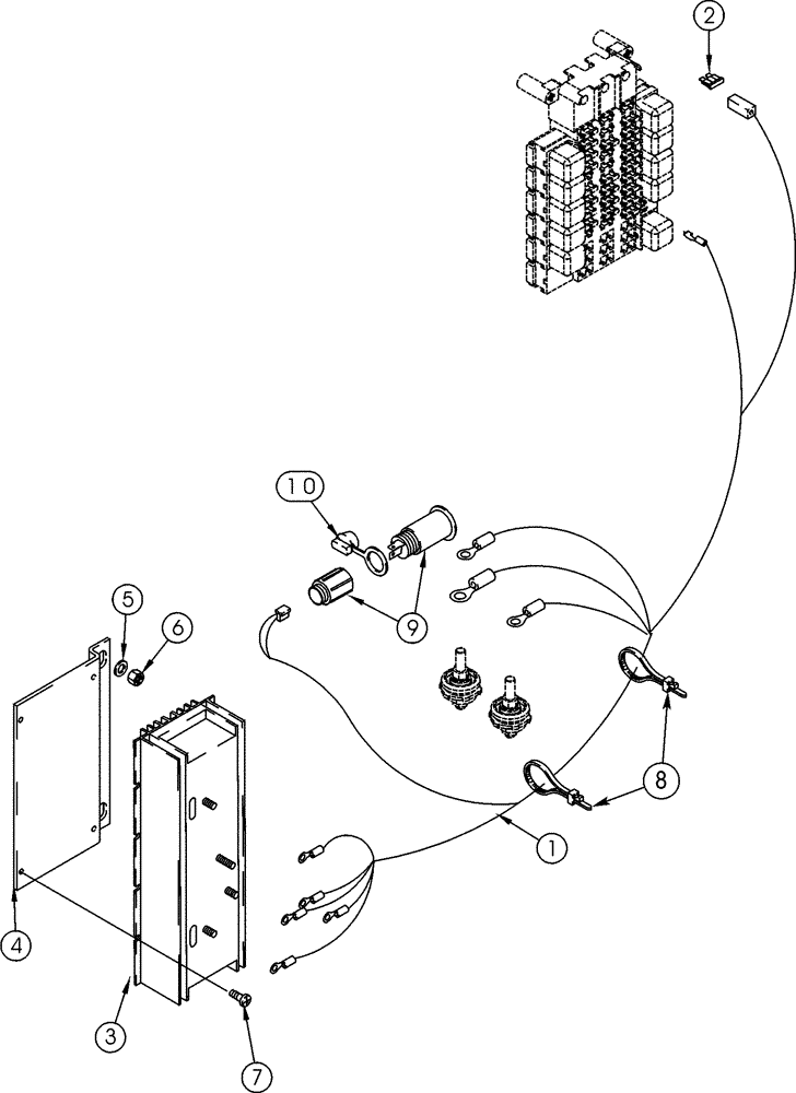 Схема запчастей Case 521D - (04-35) - CONVERTER, POWER OUTLET - MOUNTING (04) - ELECTRICAL SYSTEMS