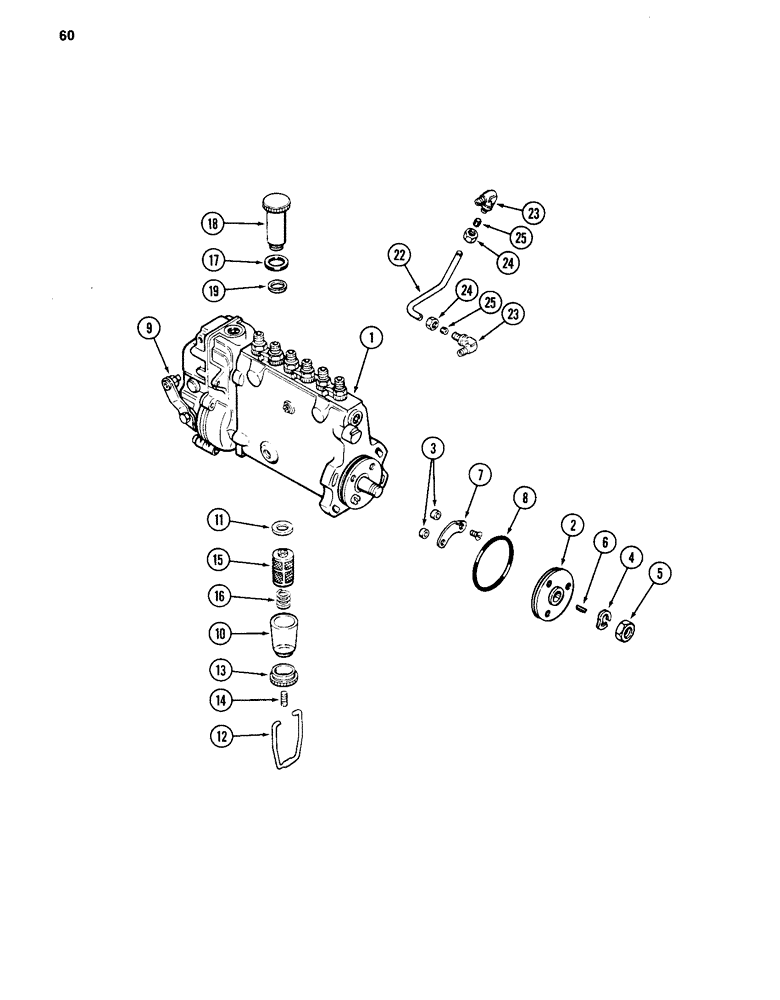 Схема запчастей Case 880C - (060) - FUEL INJECTION PUMP, 504BD DIESEL ENGINE (02) - FUEL SYSTEM