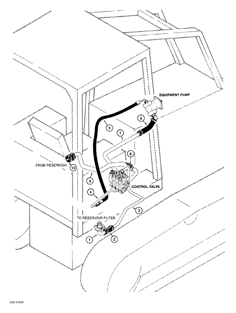 Схема запчастей Case 650G - (1-12) - PICTORIAL INDEX - EQUIPMENT HYDRAULIC CIRCUIT, SUPPLY AND RETURN LINES (00) - PICTORIAL INDEX