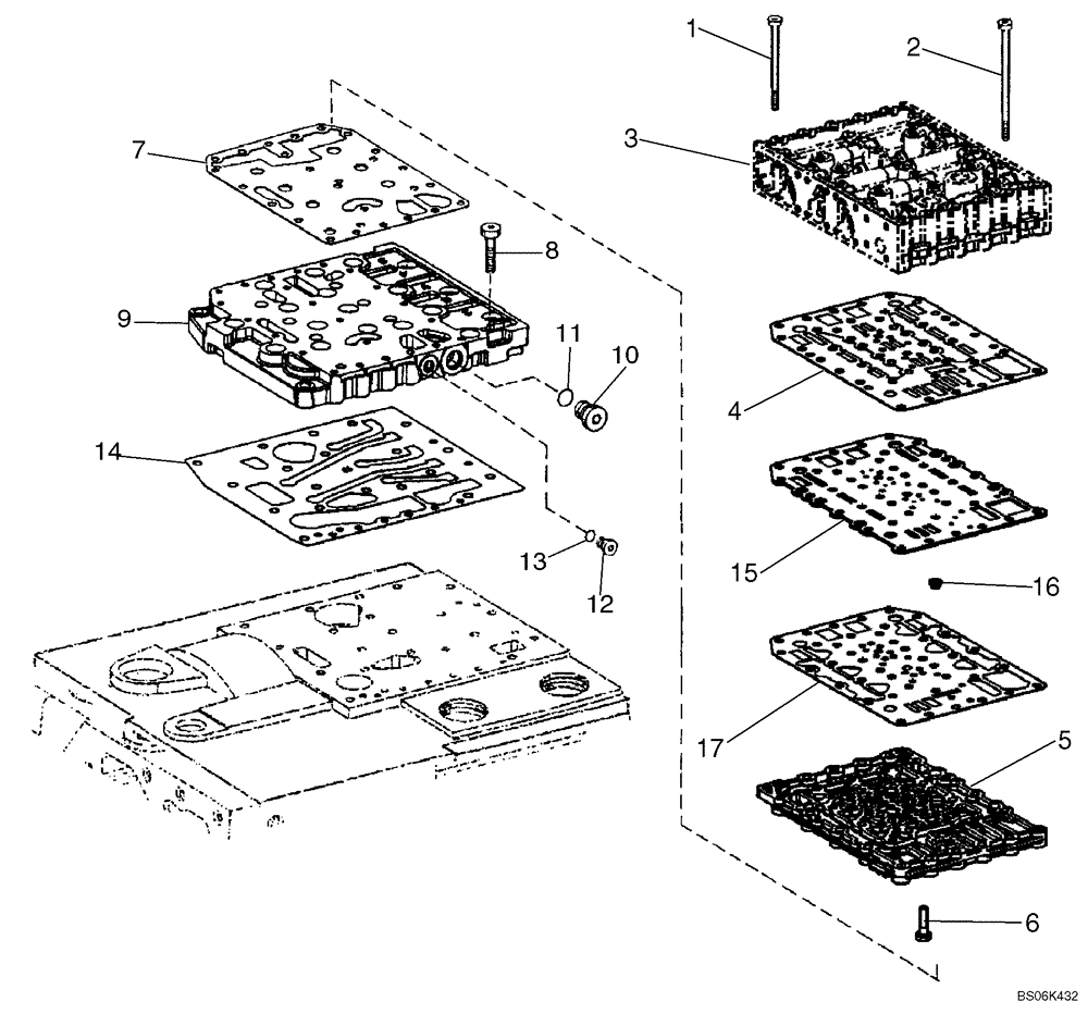 Схема запчастей Case 921E - (06-15) - TRANSMISSION - VALVE PLATES (06) - POWER TRAIN