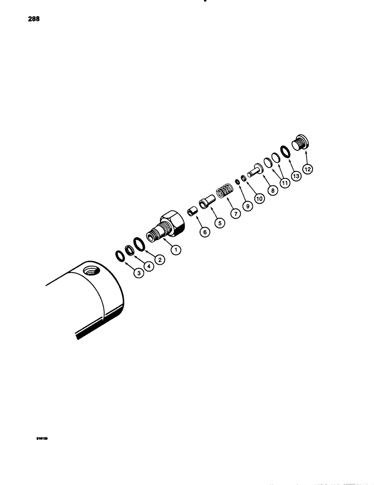 Схема запчастей Case 780B - (288) - L78723 SWING CYLINDER RELIEF (08) - HYDRAULICS