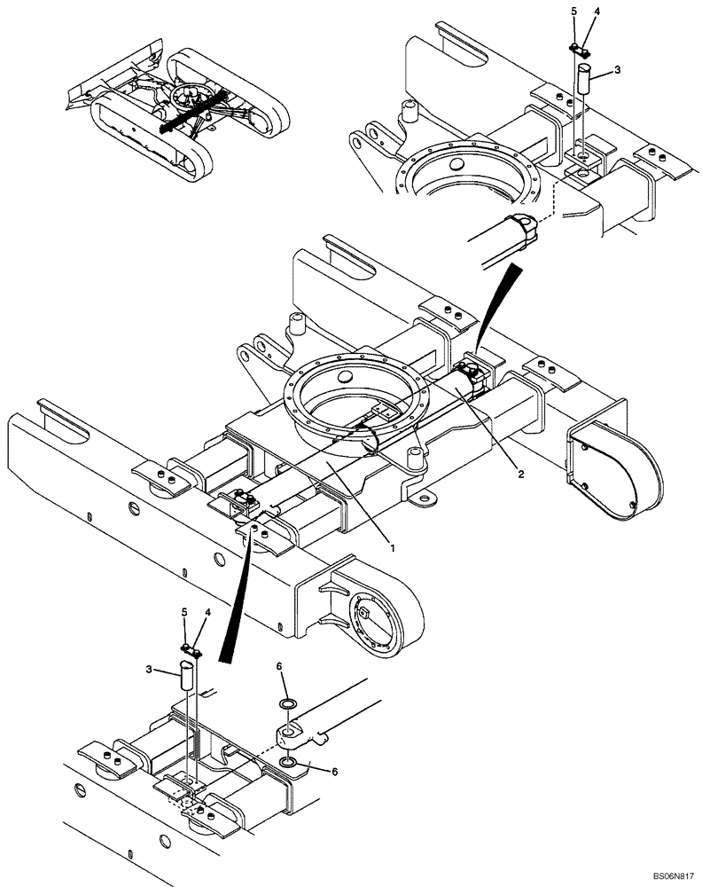 Схема запчастей Case CX17B - (02-002[00]) - CYLINDER INSTAL (CRAWLER FRAME WIDTH) (PU01V00034F1) (35) - HYDRAULIC SYSTEMS